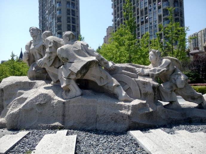  Park landscape stone sculpture display