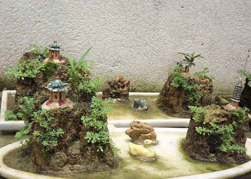  Hainan sculpture rockery bonsai display